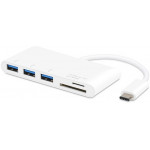 VIVANCO USB TYPE C ADAPTER CARD READER / HUB 3 PORTS - (34295)