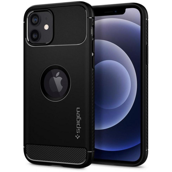 Spigen Rugged Armor Iphone 12 / 12 Pro Matte Black - (ACS01700)