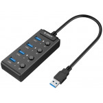 Orico USB 3.0 Hub W9PH4-U3 4x USB3.0 ports 5Gbps ����� - (W9PH4-U3-V1-BK-BP)