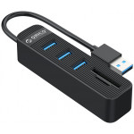 Orico USB Hub TWU3-3AST 1x SD 1x TF 3x USB ports ����� - (TWU3-3AST-BK-EP)