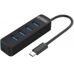 Orico USB Type-C Hub TWC3-4A 1x USB Type-C 4x USB 3.0 ports ����� - (TWC3-4A-BK-EP)