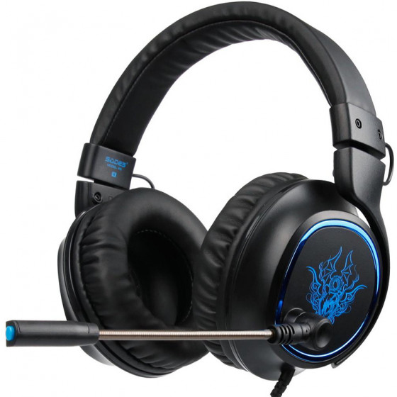Sades gaming headset USB 50mm 7.1CH LED ����� - (SA-R6)