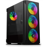 Sades PC case YU mid tower 396x210x453mm 4x fan ������� ������ ����� - (SA-YUAK1)