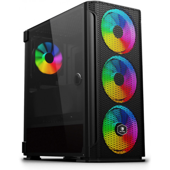 Sades PC case YU mid tower 396x210x453mm 4x fan ������� ������ ����� - (SA-YUAK1)