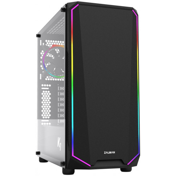 Zalman PC case K1 Rev.B mid tower 458x210x450mm 2x fan - (ZM-K1-REVB)