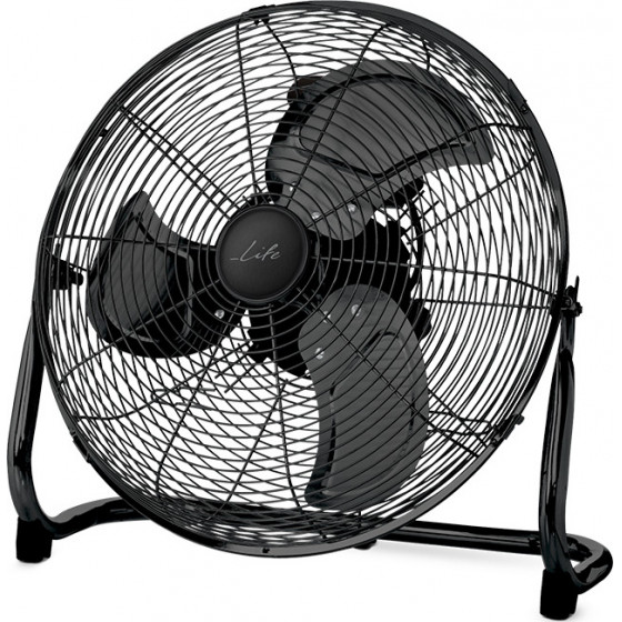 Life Meltemi Mystery Black Floor Fan 16inch 100w Black Color - (221-0203)