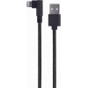 Cablexpert angled 8-pin usb lightning charging & data cable 0.2m black - (CC-USB2-AMLML-0.2M)