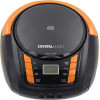 CRYSTAL AUDIO CD/MP3/FM/USB PLAYER BLACK/ORANGE - (BMBU2KO)