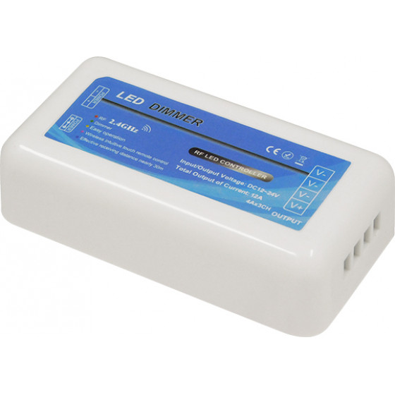 GloboStar ��������� LED ������ - Receiver Dimmer 2.4G RF ��� Groups 12v (144w) - 24v (288w) DC - (73314)