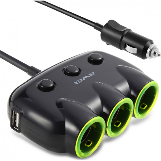 Awei ������������ ��������� ����������� C-35 3x ������ & 2x USB ������ - (AW-C-35)