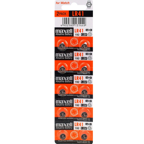 MAXELL ��������� ��������� �������� LR41 1.5V 10��� - (MX-LR41)
