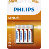 PHILIPS LongLife Zinq chloride ��������� R03L4B/10 AAA R03 Micro 4��� - (R03L4B-10)