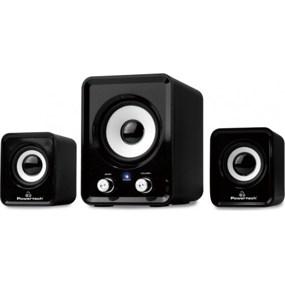 POWERTECH ����� Essential sound 2.1 5W + 2x 3W 3.5mm ����� - (PT-843)
