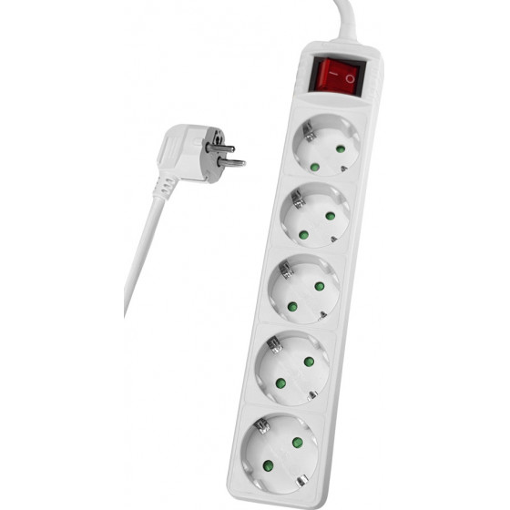 POWERTECH ��������� 5x schuko 16A 3m ������ - (PT-876)