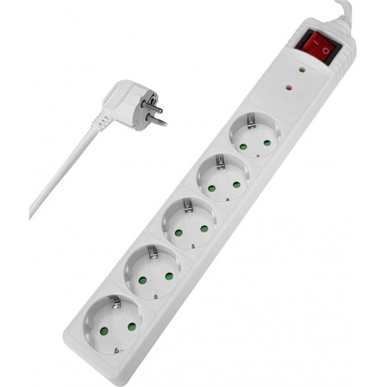 POWERTECH ��������� ��������� 5x schuko 16A 1.5m ������ - (PT-880)