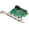 POWERTECH ����� ��������� PCIe �� 4x USB 3.0 VL805 + RTL8153 - (ST66)