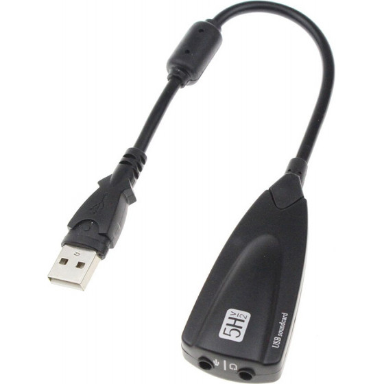 POWERTECH USB ����� ���� USB2.0 7.1 2x 3.5mm ����� - (ST16)