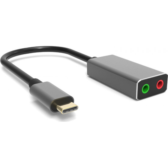 POWERTECH USB Type-C ����� ���� 2x 3.5mm ���� - (PTH-045)