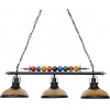 GloboStar BILLIARD SERIES Vintage Industrial �������� ��������� ������ ������� 3 x E27 M���� ��������� �96 x �25 x �30cm - (01280)