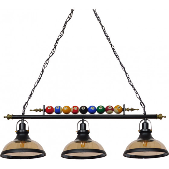GloboStar BILLIARD SERIES Vintage Industrial �������� ��������� ������ ������� 3 x E27 M���� ��������� �96 x �25 x �30cm - (01280)