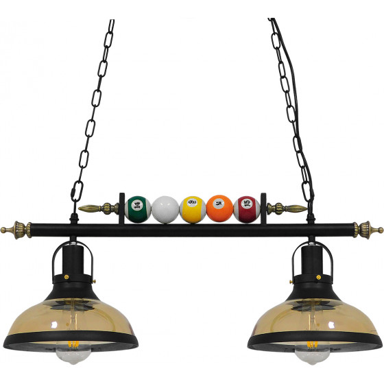 GloboStar BILLIARD Vintage Industrial �������� ��������� ������ ������ 2 x E27 M���� ��������� �71 x �25 x �30cm - (00972)