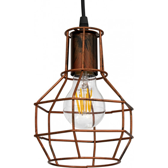GloboStar CAGE Vintage Industrial �������� ��������� ������ �������� 1 x E27 ���� ������� ��������� ������ �15 x Y22cm - (00866)