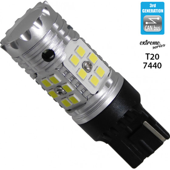 GloboStar ��������� LED Extreme Series Can-Bus 3�� ������ �� ���� T20 7440 15W 12v ����� ����� 6000k - (81149)
