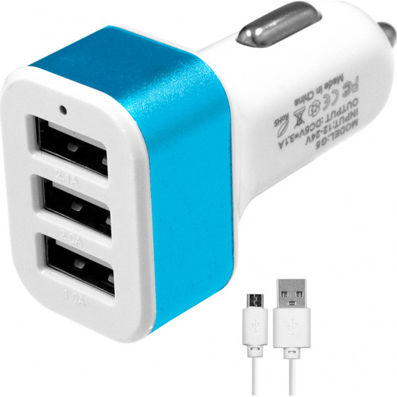 GloboStar ���� ��������� ����������� DC 12-24V �� 3 ������� USB DC 5V Max 3.1A 20W ��� ������� USB �� Type-C - (79503)