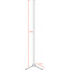 GloboStar �������� Minimal ���������� ����� ��������� 200cm LED 32 Watt �� �������� ����������� RF & Dimmer RGB ALIEN Design - (GLOBO-200-8)