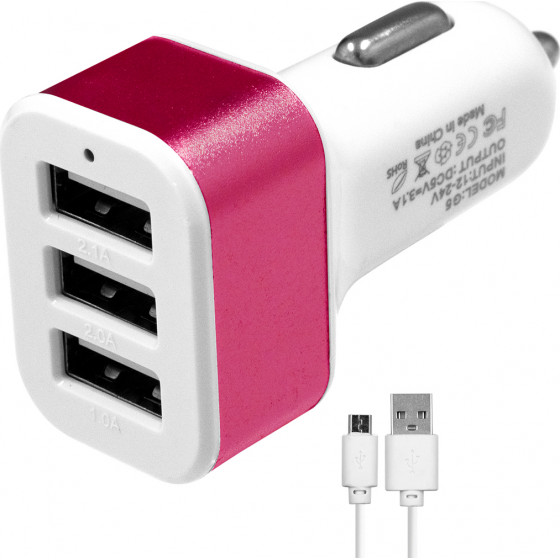 GloboStar ��� ��������� ����������� DC 12-24V �� 3 ������� USB DC 5V Max 3.1A 20W ��� ������� USB �� Type-C - (79504)
