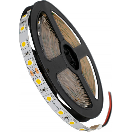 GloboStar ������ LED SMD 5050 5m 14.4W/m 60LED/m 1648lm/m 120� DC 24V IP20 ����� ����� 3000K - 5 ������ ������� - (70222)