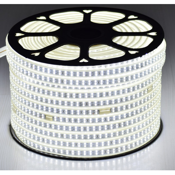 GloboStar Wide ������ ������ ������ Epistar LED SMD 2835 1m 24W/m 180LED/m 3360lm/m 120� DC 230V ��������� IP68 ����� ����� 6000K Dimmable - (70510)