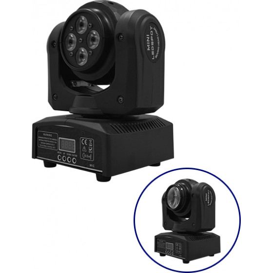 GloboStar ������������� ��������� ��������� ����� ������ Beam CREE LED 10W & SPOT 4x10W 230V DMX512 RGBW - (51136)
