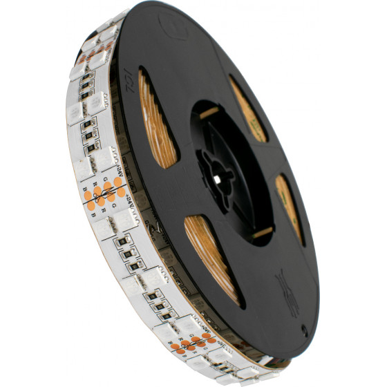 GloboStar ����� ������ LED SMD 5050 5m 28.8W/m 120LED/m 2908lm/m 120� DC 24V IP20 RGB - 5 ������ ������� - (70279)