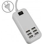 GloboStar ��������� USB 6 ������ �� ON / OFF �������� 4A 20 Watt 5V DC ������ - (69998)