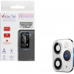 Volte-Tel camera glass cover iphone x / xs convert to iphone 11 pro / 0.30mm aluminium white frame - (5205308264849)