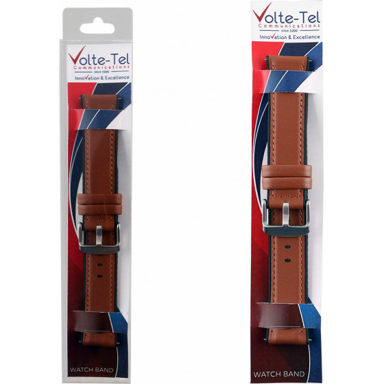 Volte-Tel ������� �������� ��������� Samsung Watch 45/46/47mm /Gear S3/ Huawei Watch 2 Active Brown - (5205308289163)
