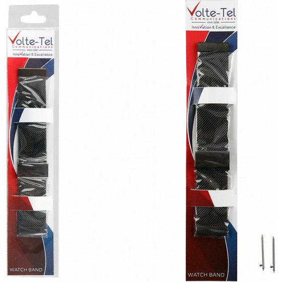 Volte-Tel ������� ��������� Samsung Watch 45/46/47mm / Huawei Watch 2 / 2 Pro 22mm Milan Black - (5205308288951)