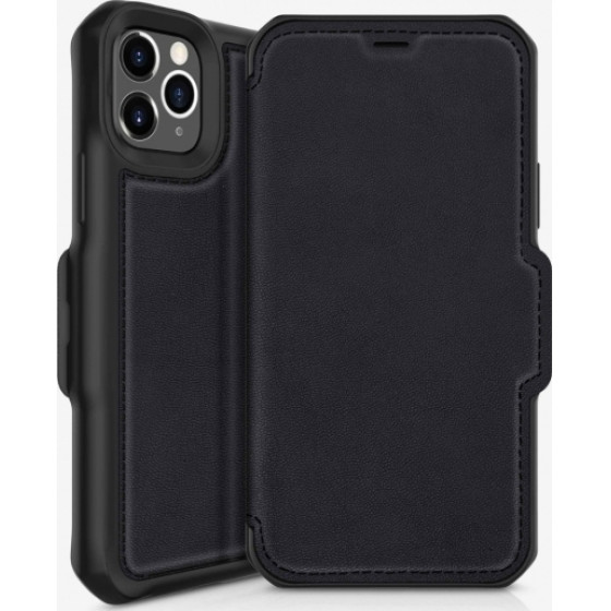 Itskins Hybrid Book Leather Case Iphone 11 Pro Max Black - (APXM-HYBRF-BKR)