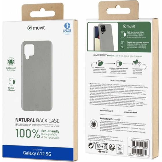 Muvit Bambootek Samsung A12 Pebble Backcover - (MCBKC0219)