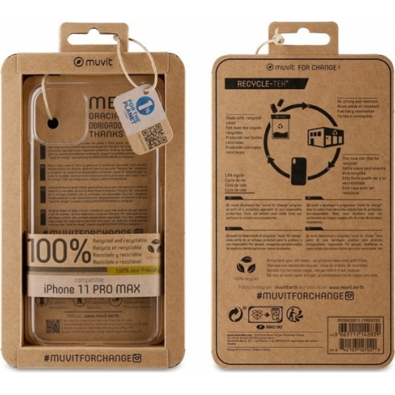 Muvit Recycletek Iphone 11 Pro Max Transparent Backcover - (MCBKC0011)