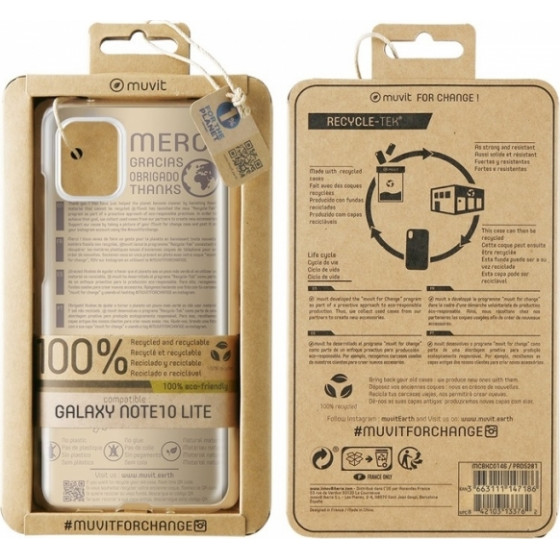Muvit Recycletek Samsung Note 10 Lite Transparent Backcover - (MCBKC0146)
