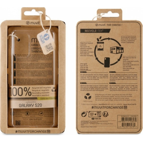 Muvit Recycletek Samsung S20 Transparent Backcover - (MCBKC0105)