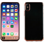 Muvit Tpu Crystal Iphone X / XS Trans Rose Gold Special Edition Backcover - (MUCRY0171)