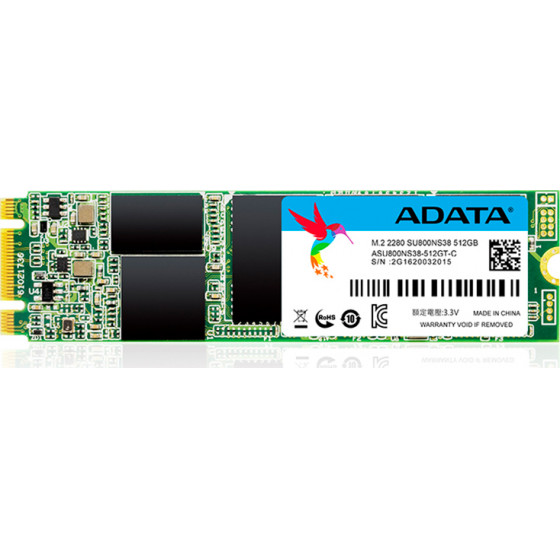 Adata SSD 512GB Ultimate SU800 M.2 2280 SATA - (ASU800NS38-512GT-C)