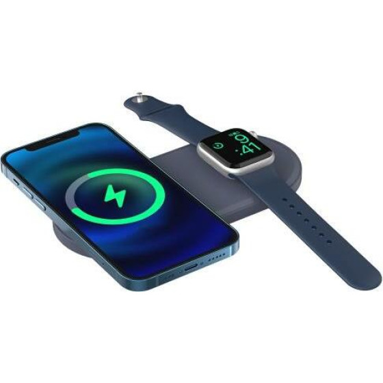 AhaStyle PT135 ����������� ���� ��� �������� MagSafe Apple iPhone 12 Series & iWatch Silicon 2in1 ���� - (X00PT13501)