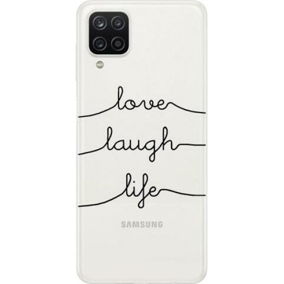 iNOS ���� TPU Samsung A125F Galaxy A12 Art Theme Love-Laugh-Life - (5205598145897)