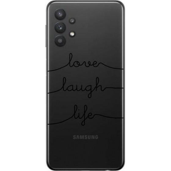 iNOS ���� TPU Samsung A326B Galaxy A32 5G Art Theme Love-Laugh-Life - (5205598145934)