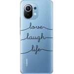 iNOS ���� TPU Xiaomi Mi 11 5G Art Theme Love-Laugh-Life - (5205598145828)