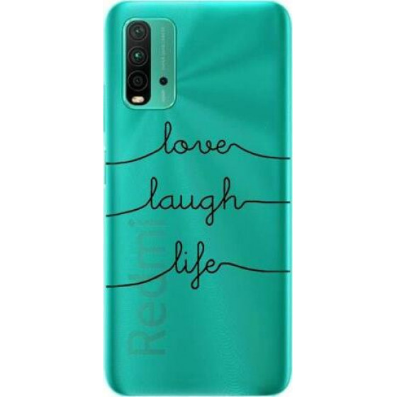 iNOS ���� TPU Xiaomi Redmi 9T Art Theme Love-Laugh-Life - (5205598147938)